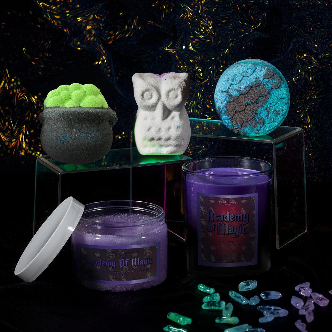 Witch Society - Academy of Magic - Candle, Bath Bomb, and Body Scrub 3-Piece Set