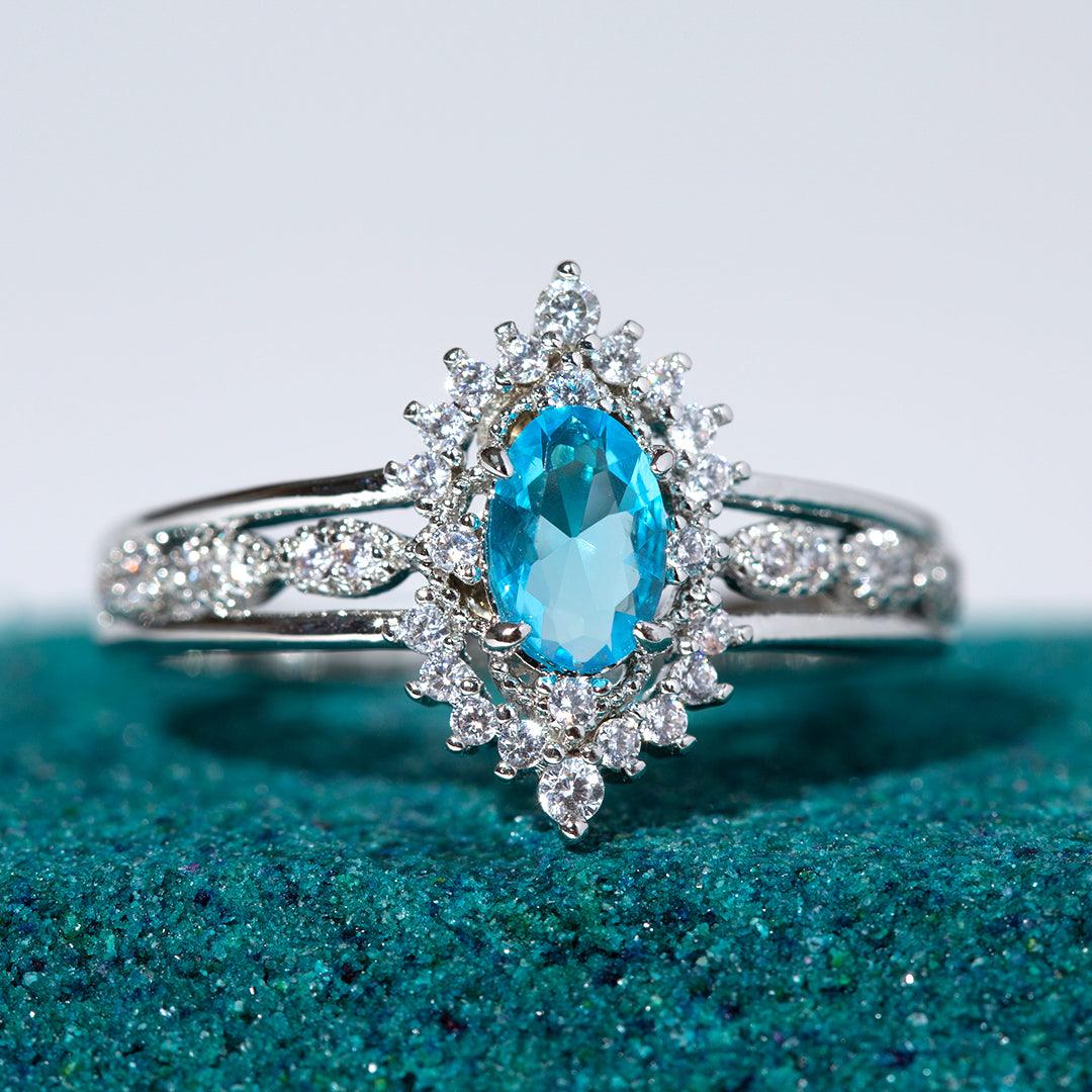 Blue Zircon - December Birthstone Collection - Jewel Candle