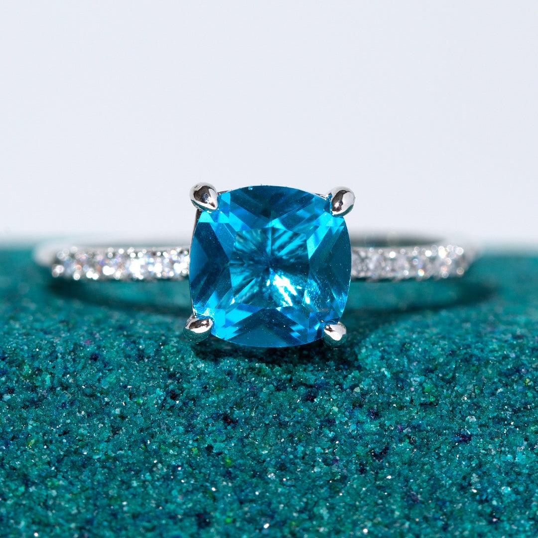 Blue Zircon - December Birthstone Collection - Jewel Candle