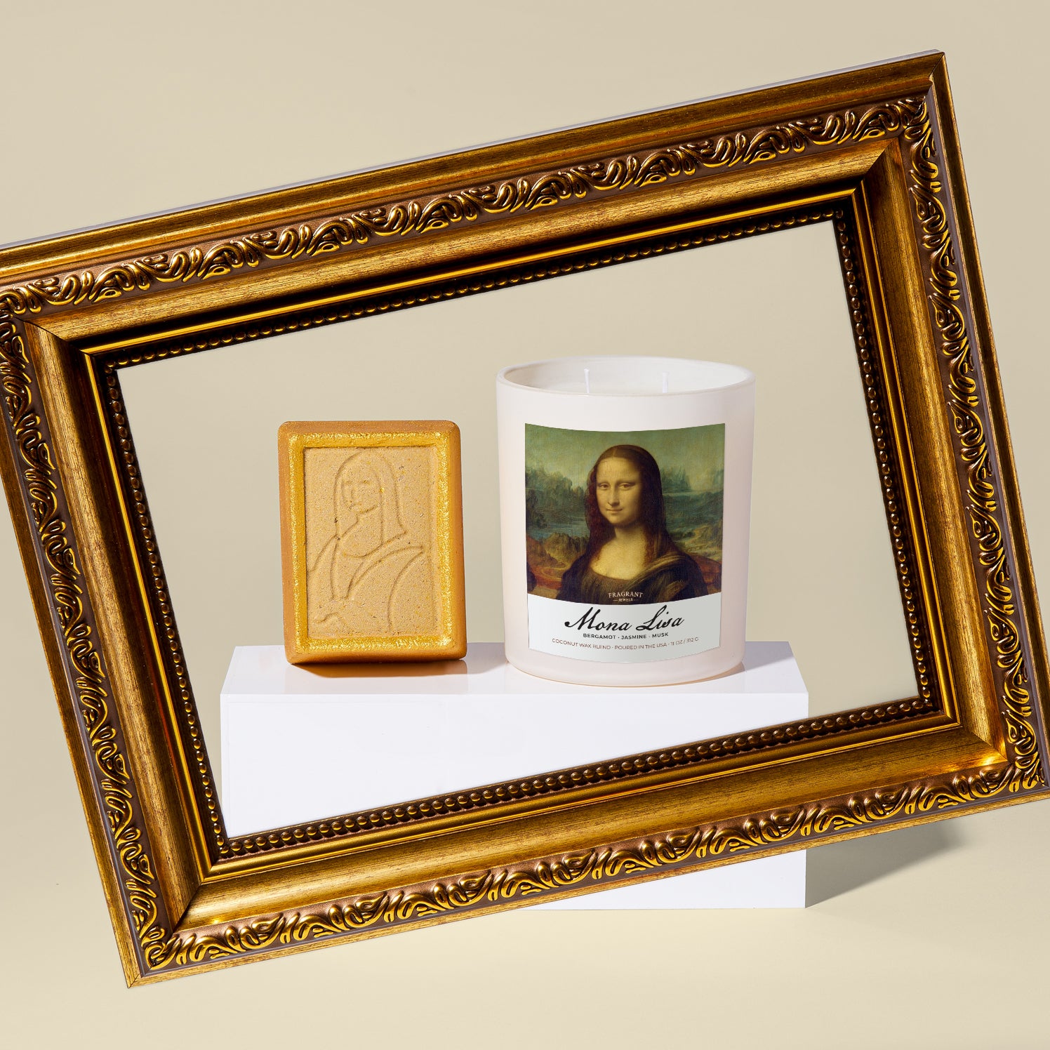 Mona Lisa - Candle and Bath Bomb Set
