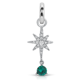 May Emerald Birthstone Charm - Star