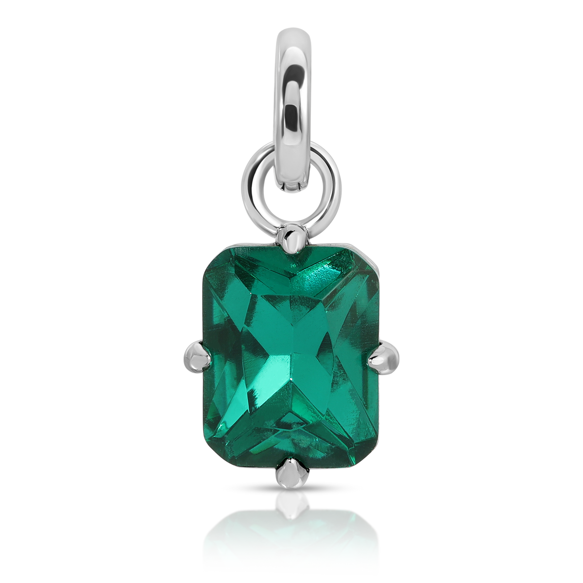 May Emerald Birthstone Charm - Emerald