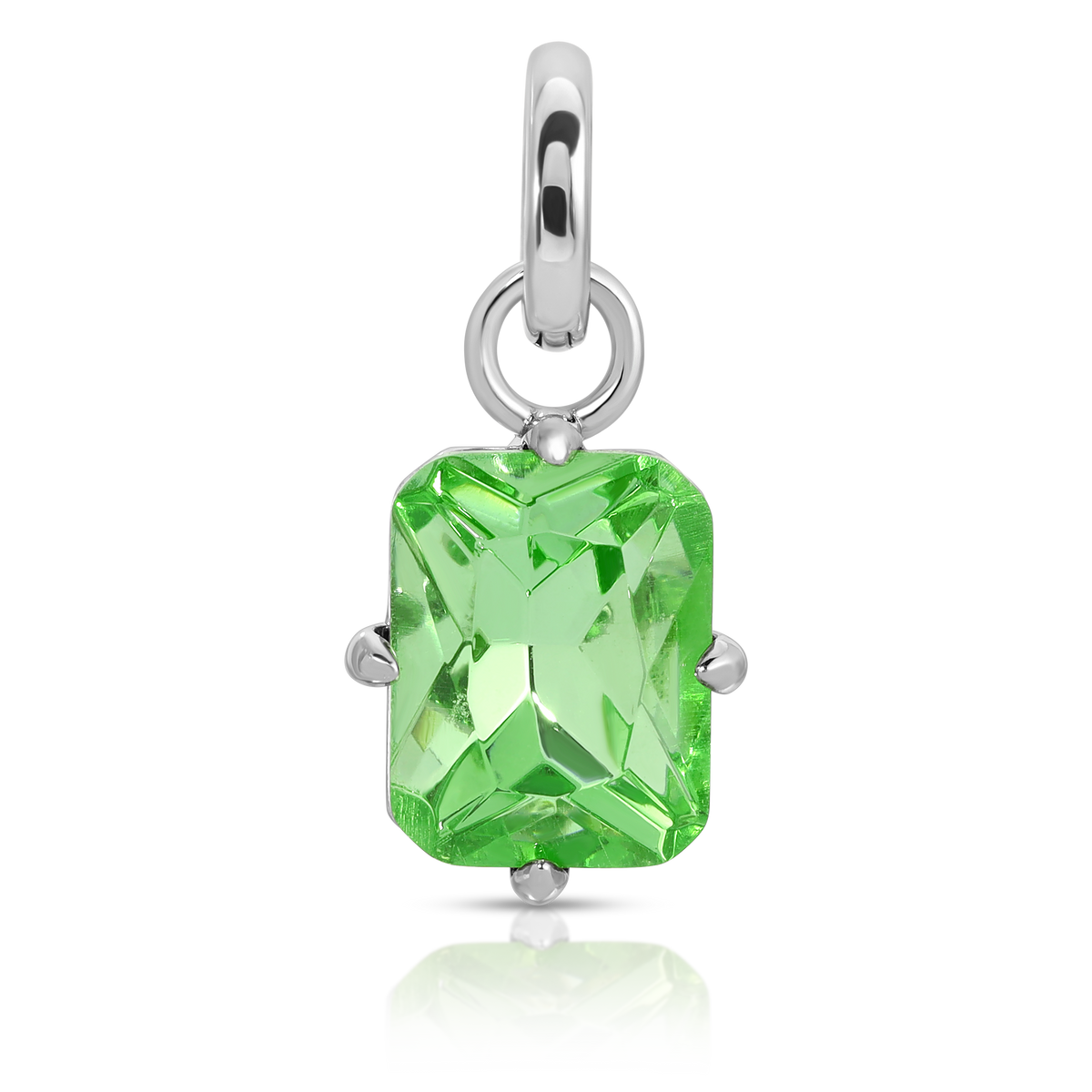 August Peridot Birthstone Charm - Emerald