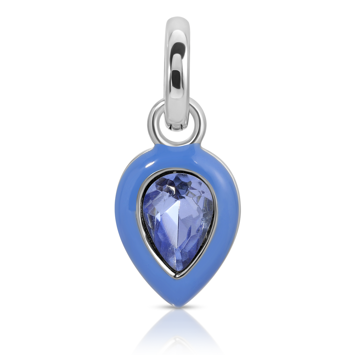 September Sapphire Birthstone Charm - Pear