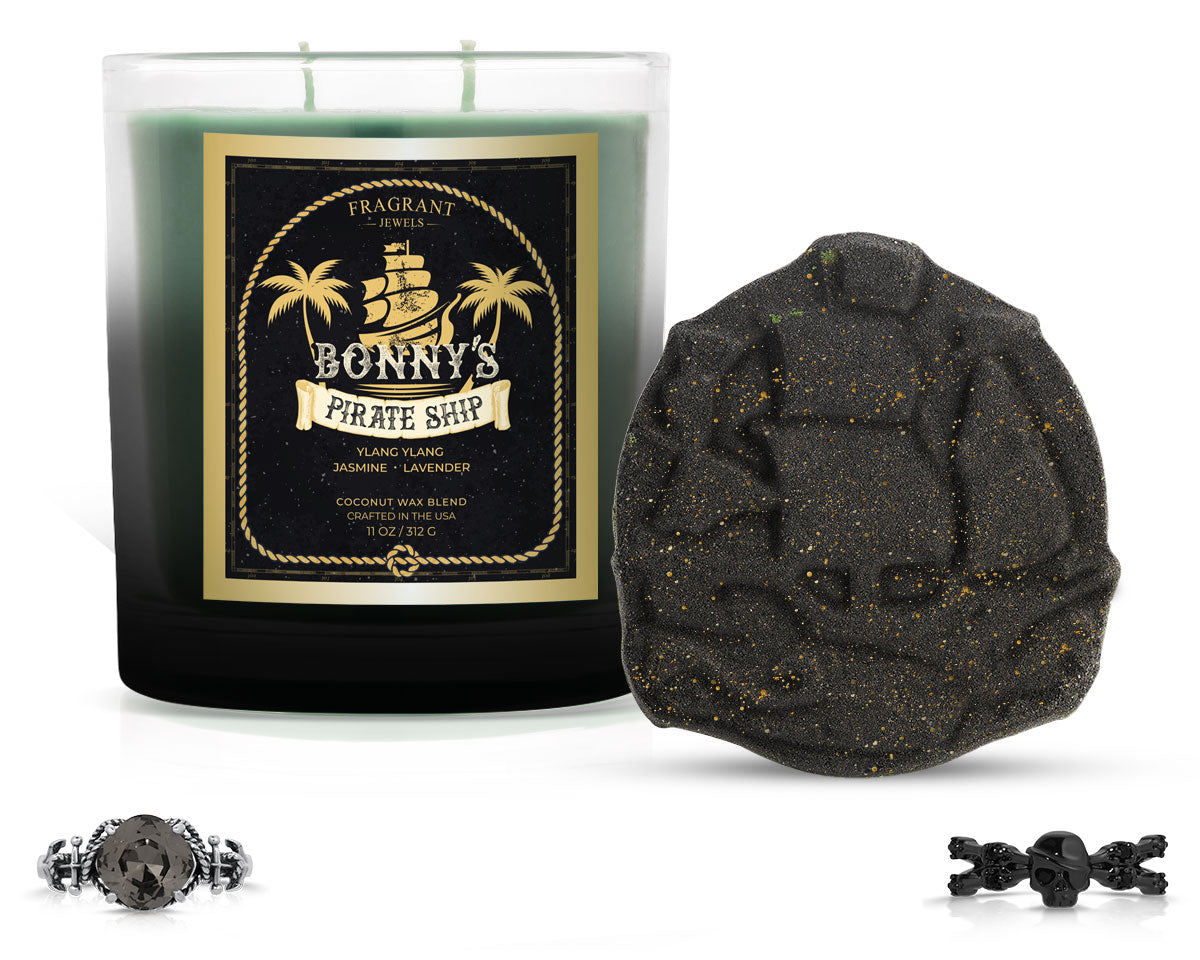 Bonny's Pirate Ship Candle and Bath Bomb Set