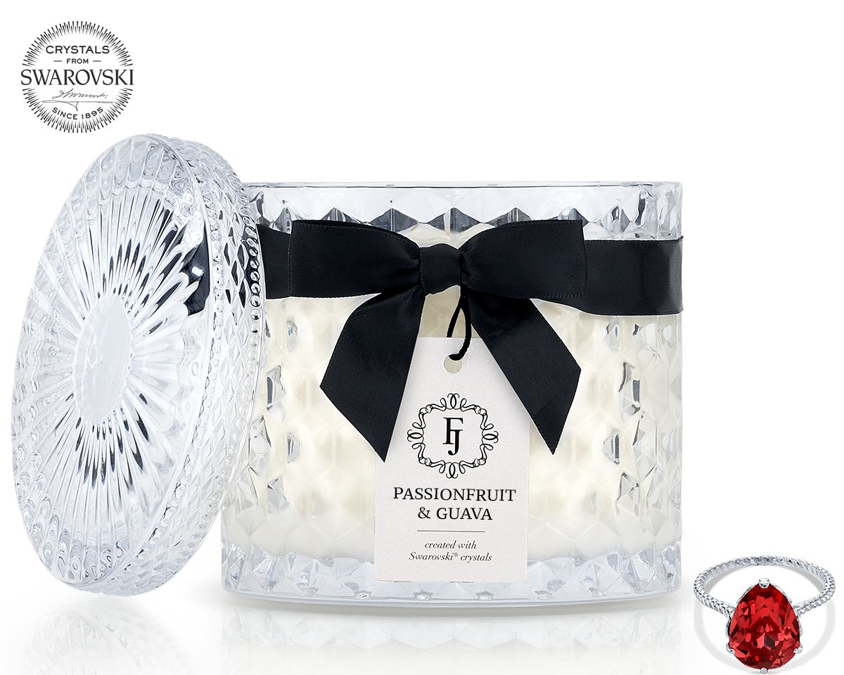 Passion Fruit and Guava - Black Satin - Jewel Candle
