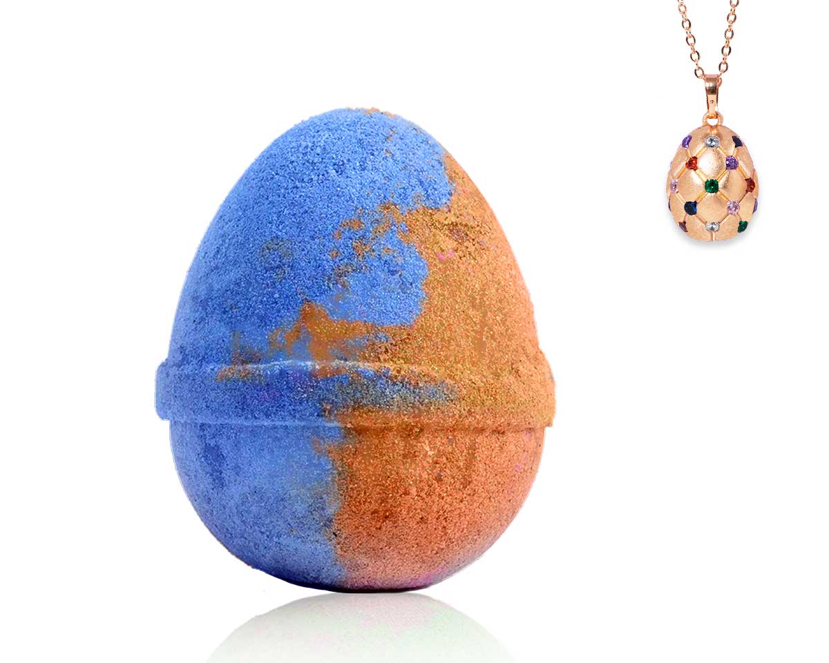 Easter Egg - Blue & Orange - Bath Bomb