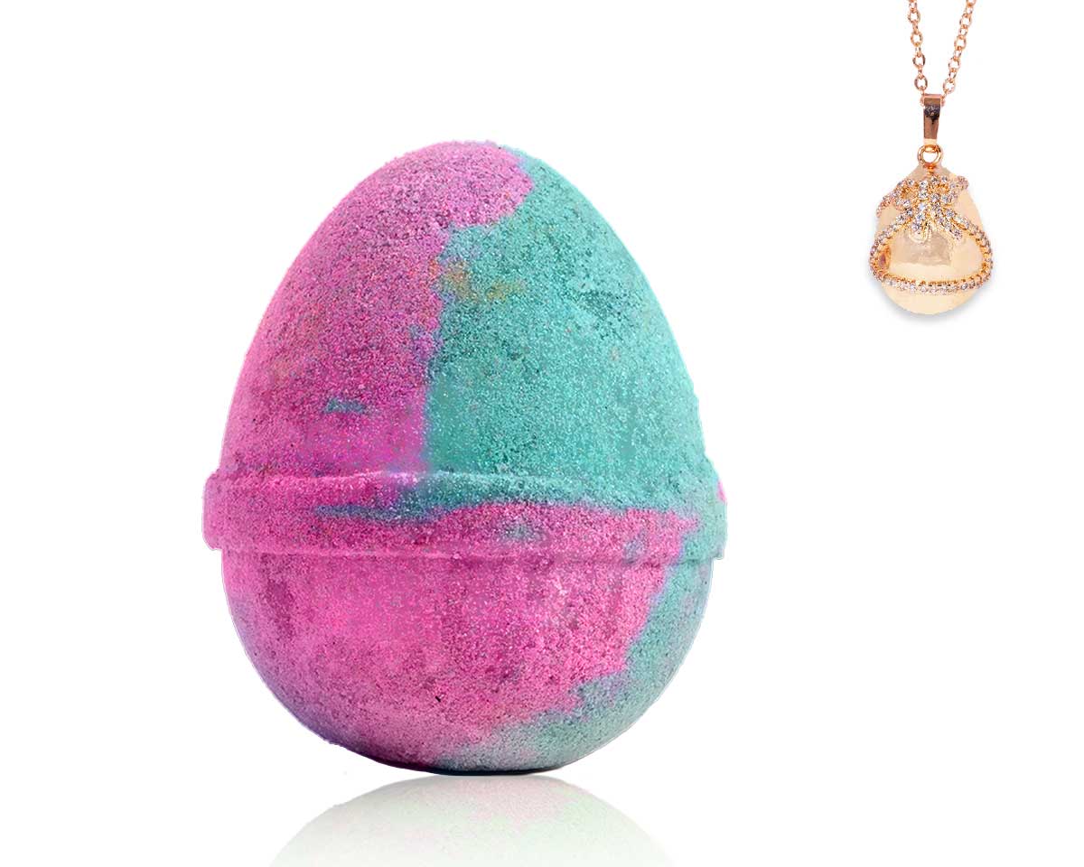 Easter Egg - Pink & Teal - Bath Bomb