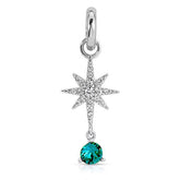 December Turquoise Birthstone Charm - Star