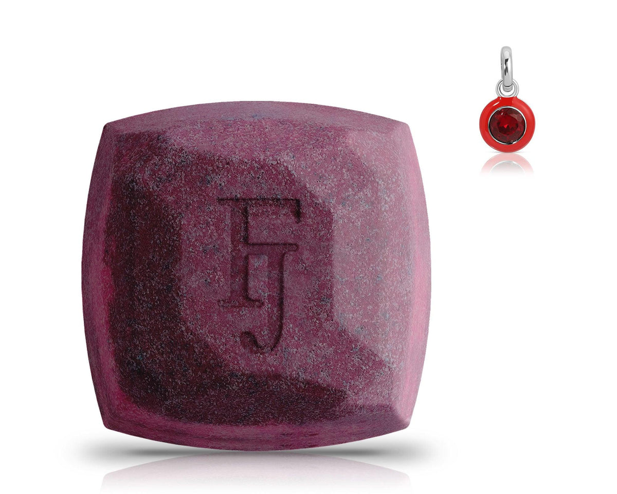 January Garnet Birthstone Charm - Bath Bomb