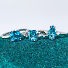 Blue Zircon - December Birthstone Collection - Jewel Candle