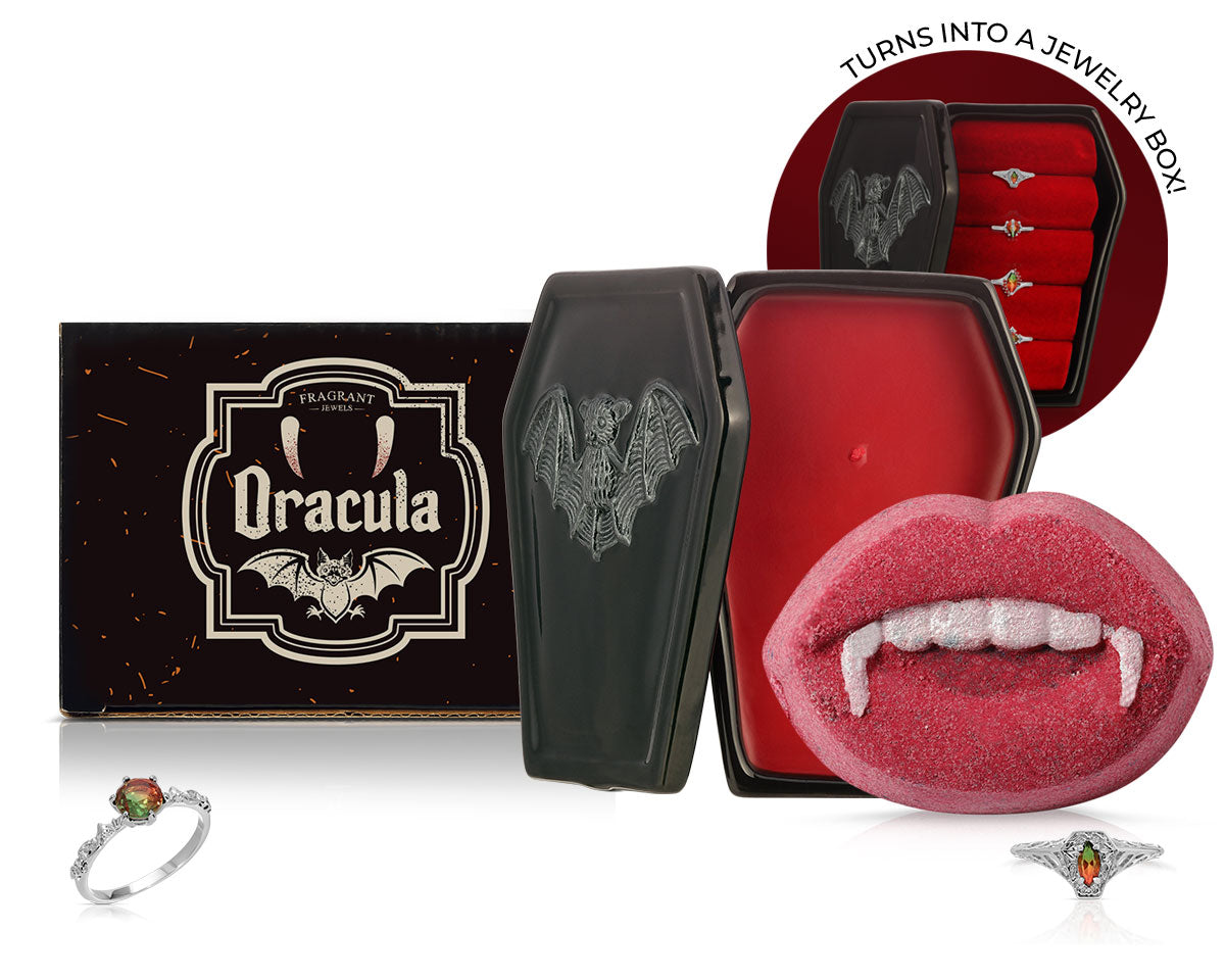 Dracula - Candle Jewelry Box and Bath Bomb Set