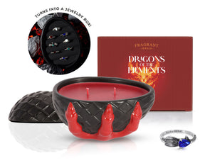 Dragons of the Elements - Fire Dragon - Jewel Candle