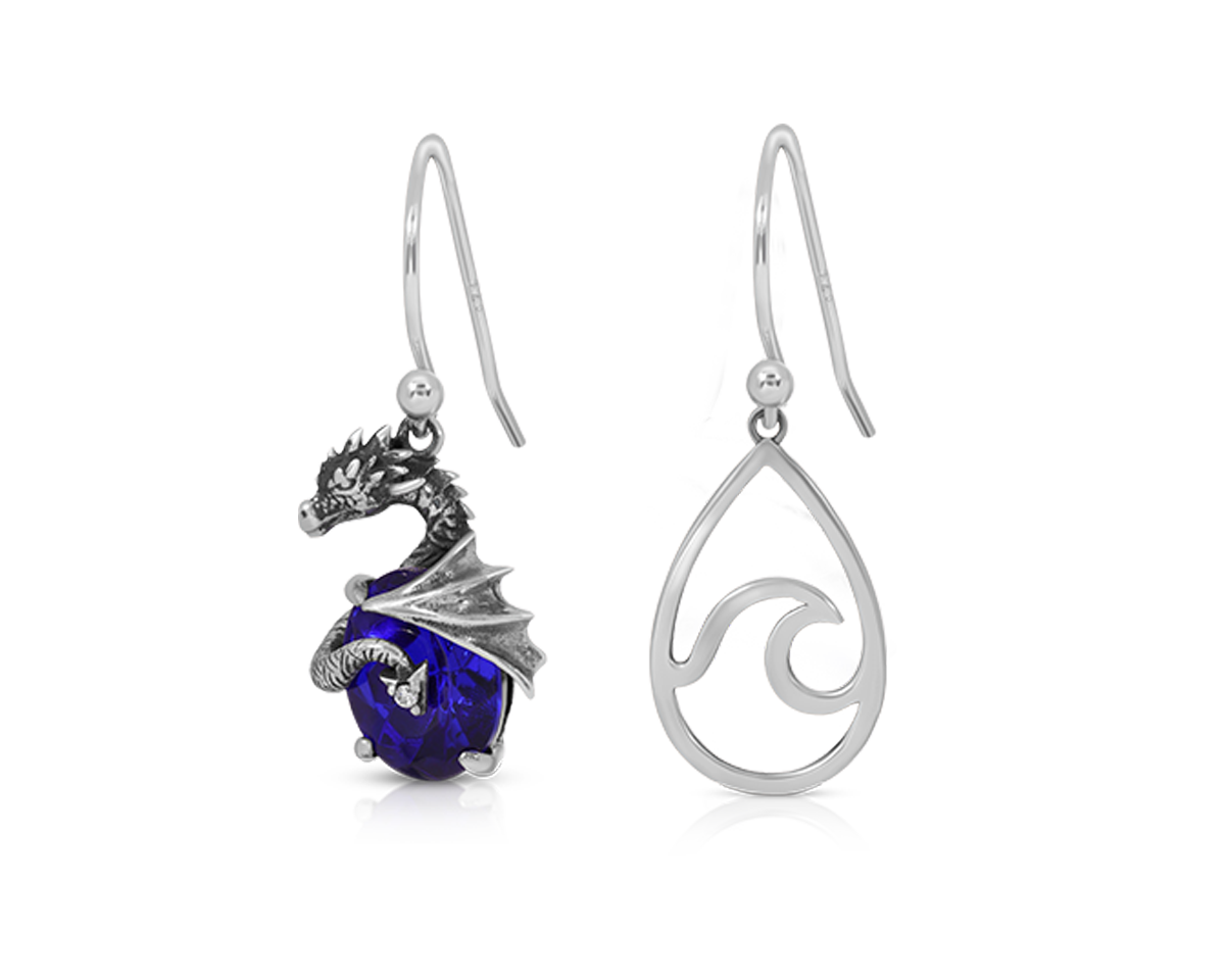 Dragons of the Elements Earrings - Water