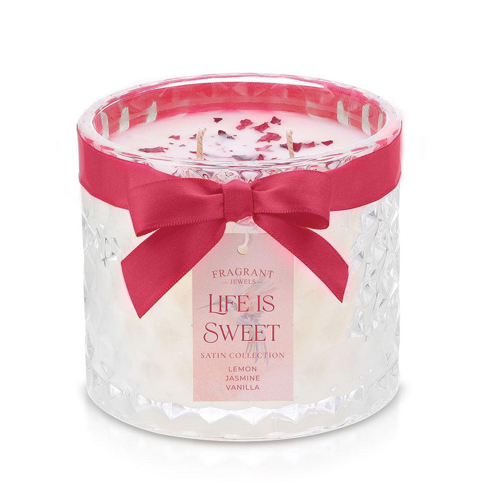 Life is Sweet Satin Collection Jewel Candle