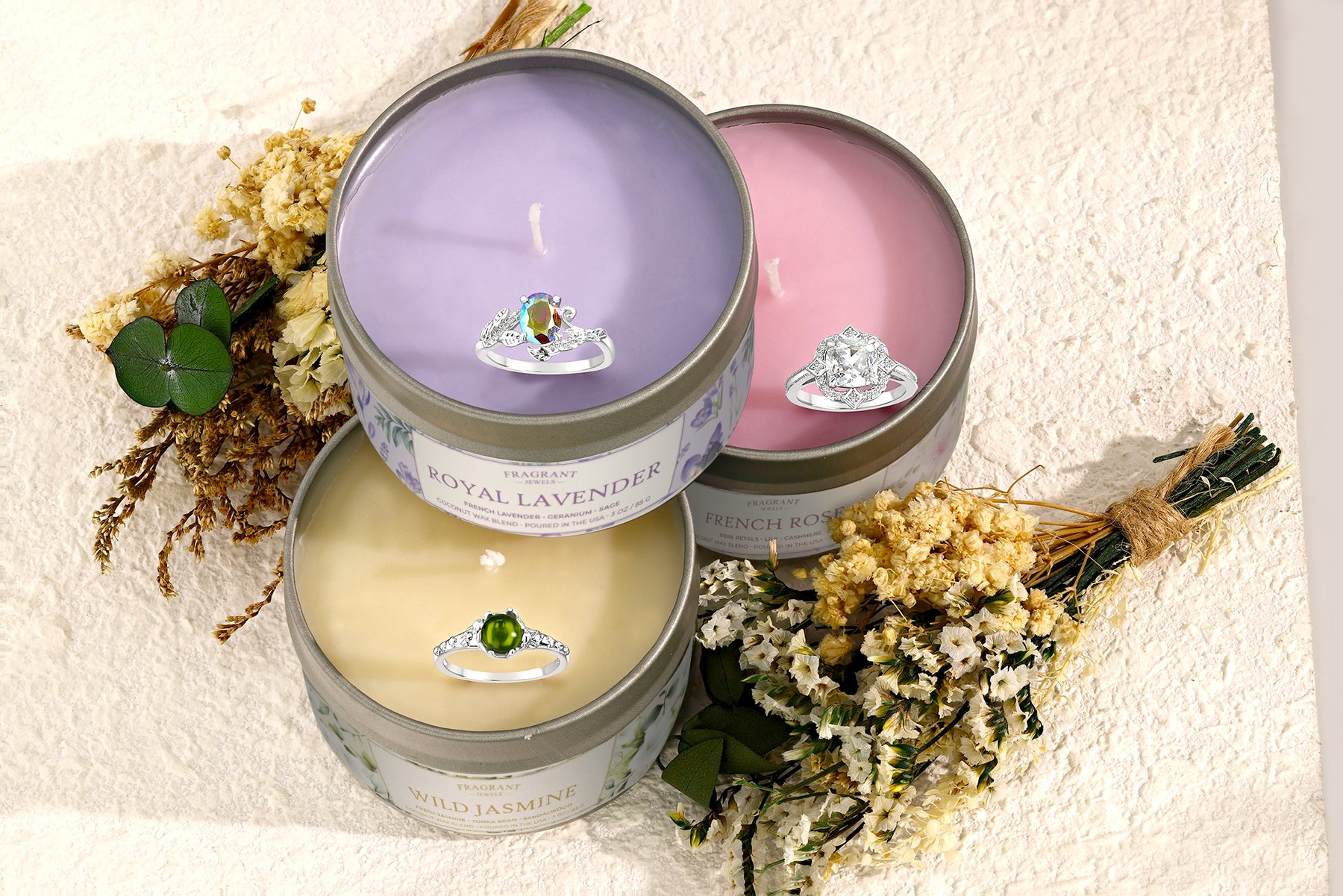Love in Bloom 3-Piece Candle Gift Set