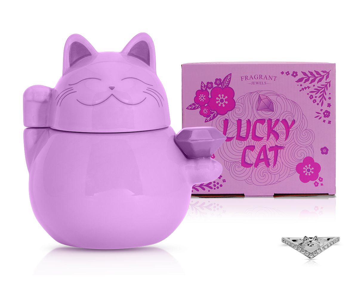 Lucky Cat - Jewel Candle