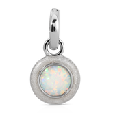 October Opal Birthstone Charm - Round