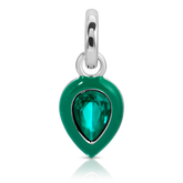 May Emerald Birthstone Charm - Pear