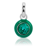 May Emerald Birthstone Charm - Round