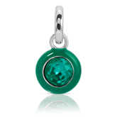 May Emerald Birthstone Charm - Round