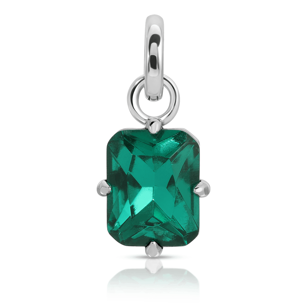 May Emerald Birthstone Charm - Emerald