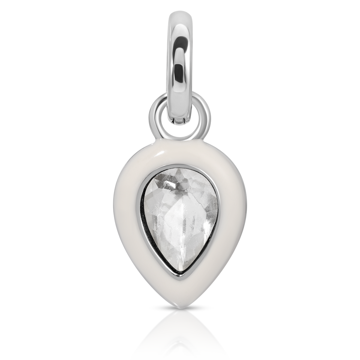 April Diamond Birthstone Charm - Pear