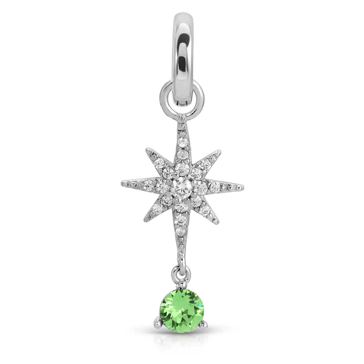 August Peridot Birthstone Charm - Star