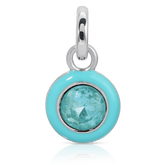 March Aquamarine Birthstone Charm - Round