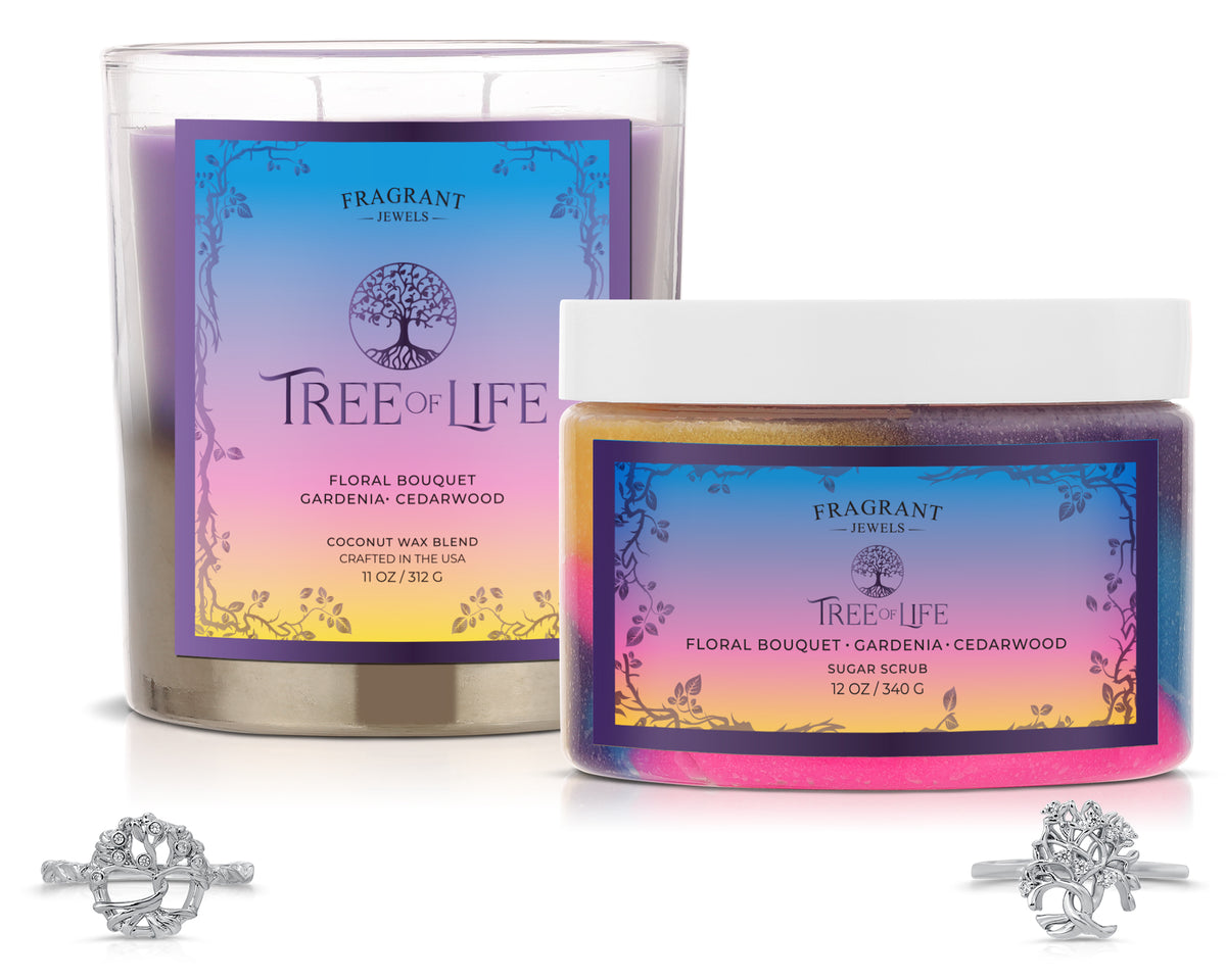 Tree of Life - Candle and Body Scrub Set