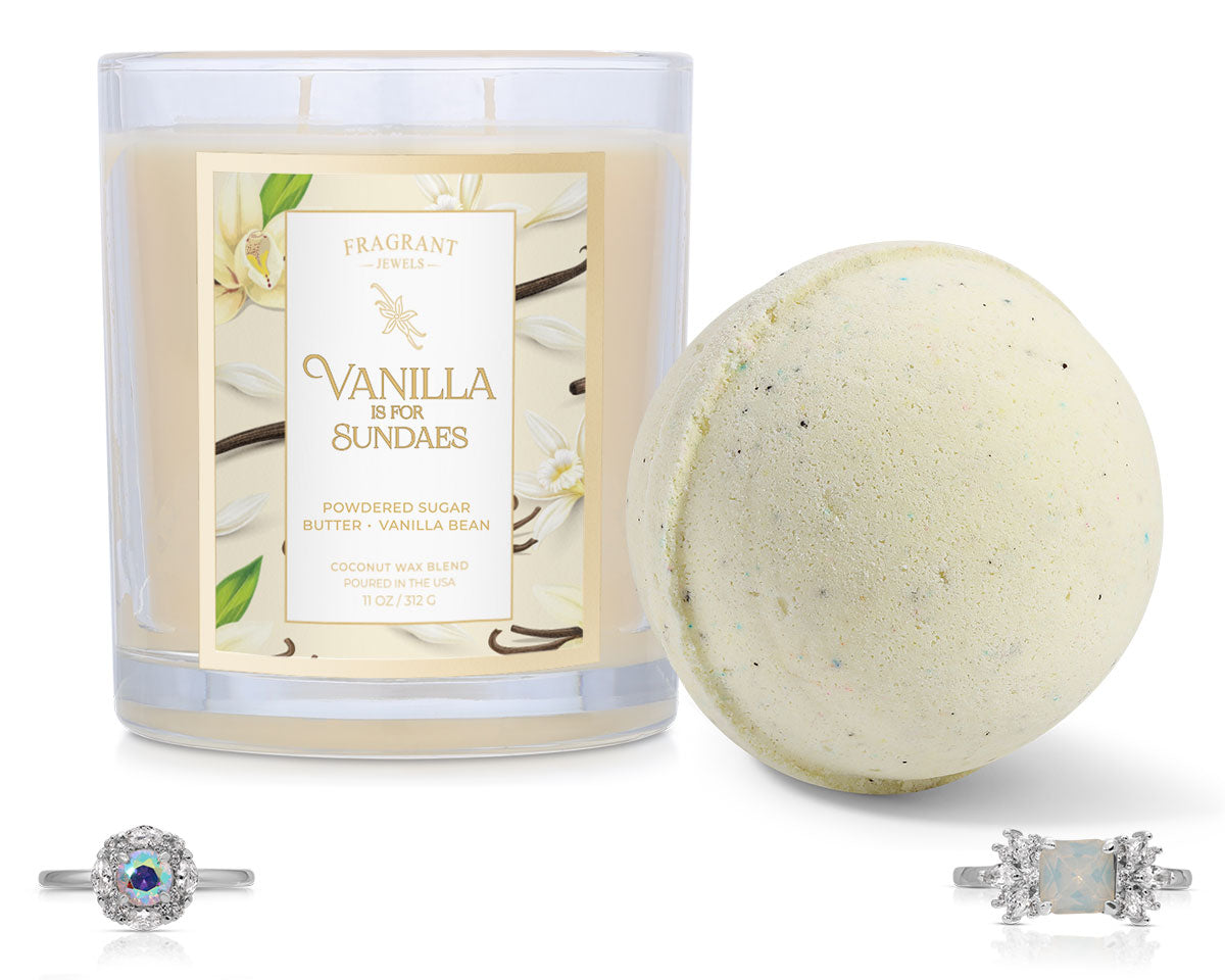 Vanilla is for Sundaes - Candle and Bath Bomb Set
