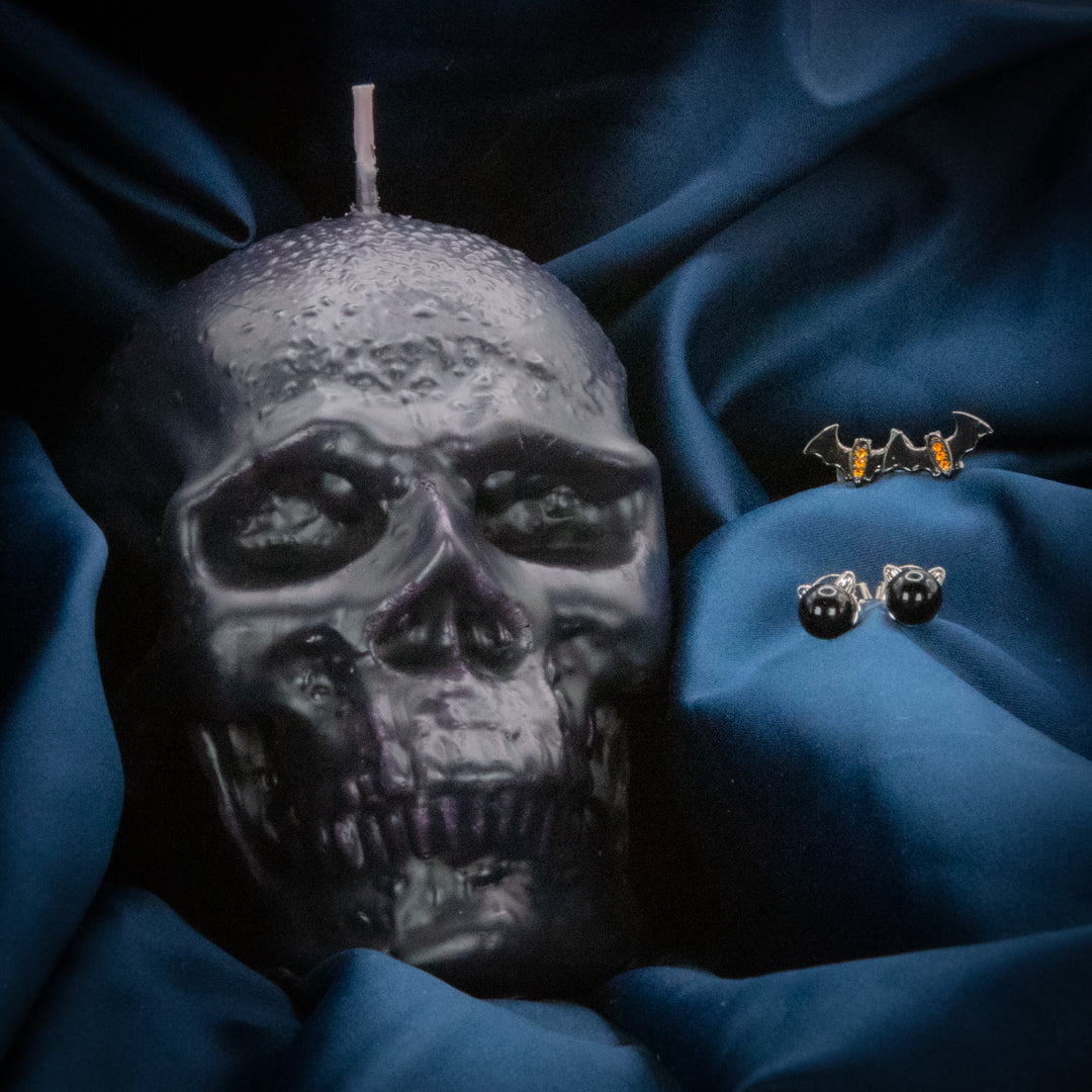 Weeping Skull Pillar Candle -  Limited Edition Deep Sleep Collection