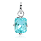 March Aquamarine Birthstone Charm - Emerald