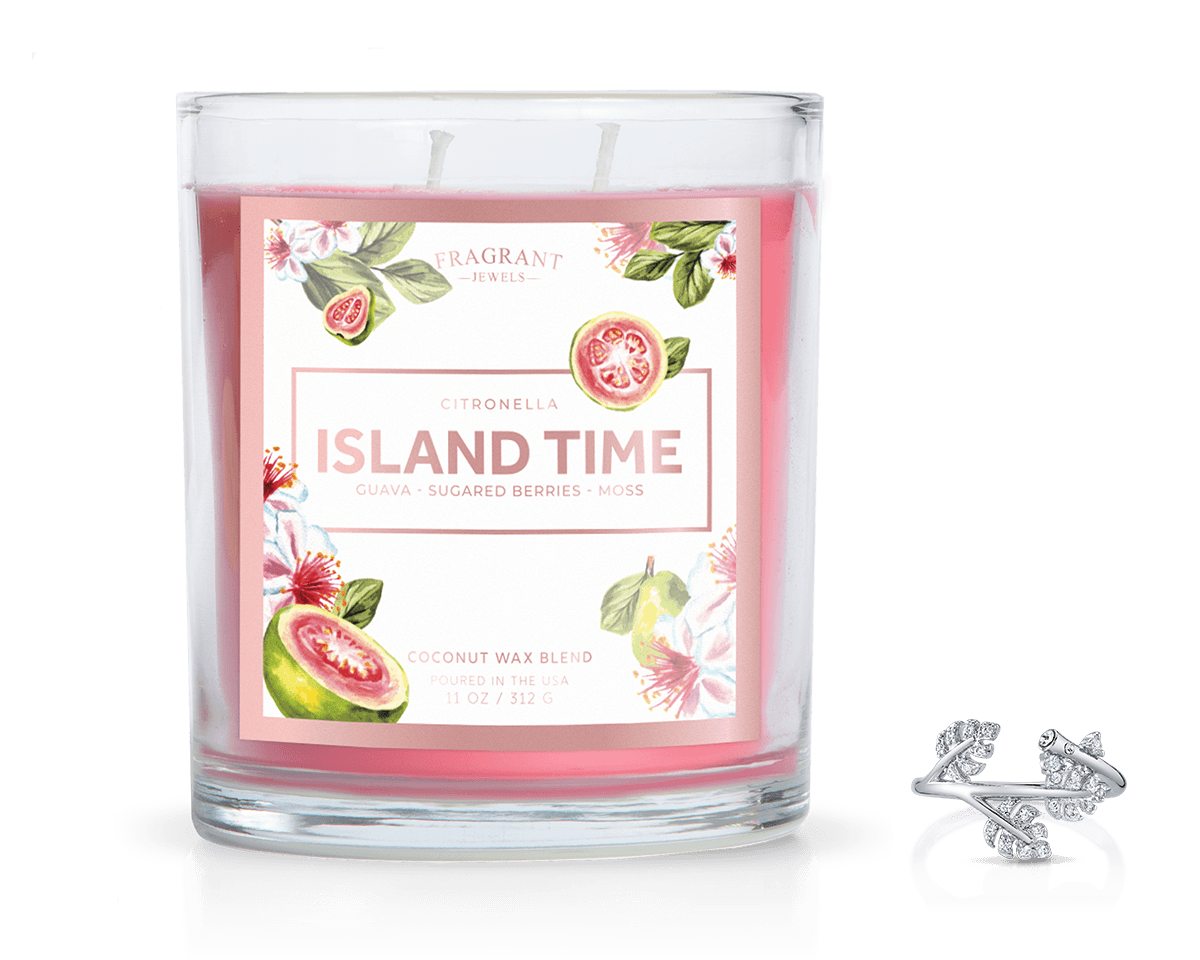 Island Time Guava Jewel Candle