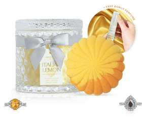 Italian Lemon - Satin Collection - Candle and Bath Bomb Set