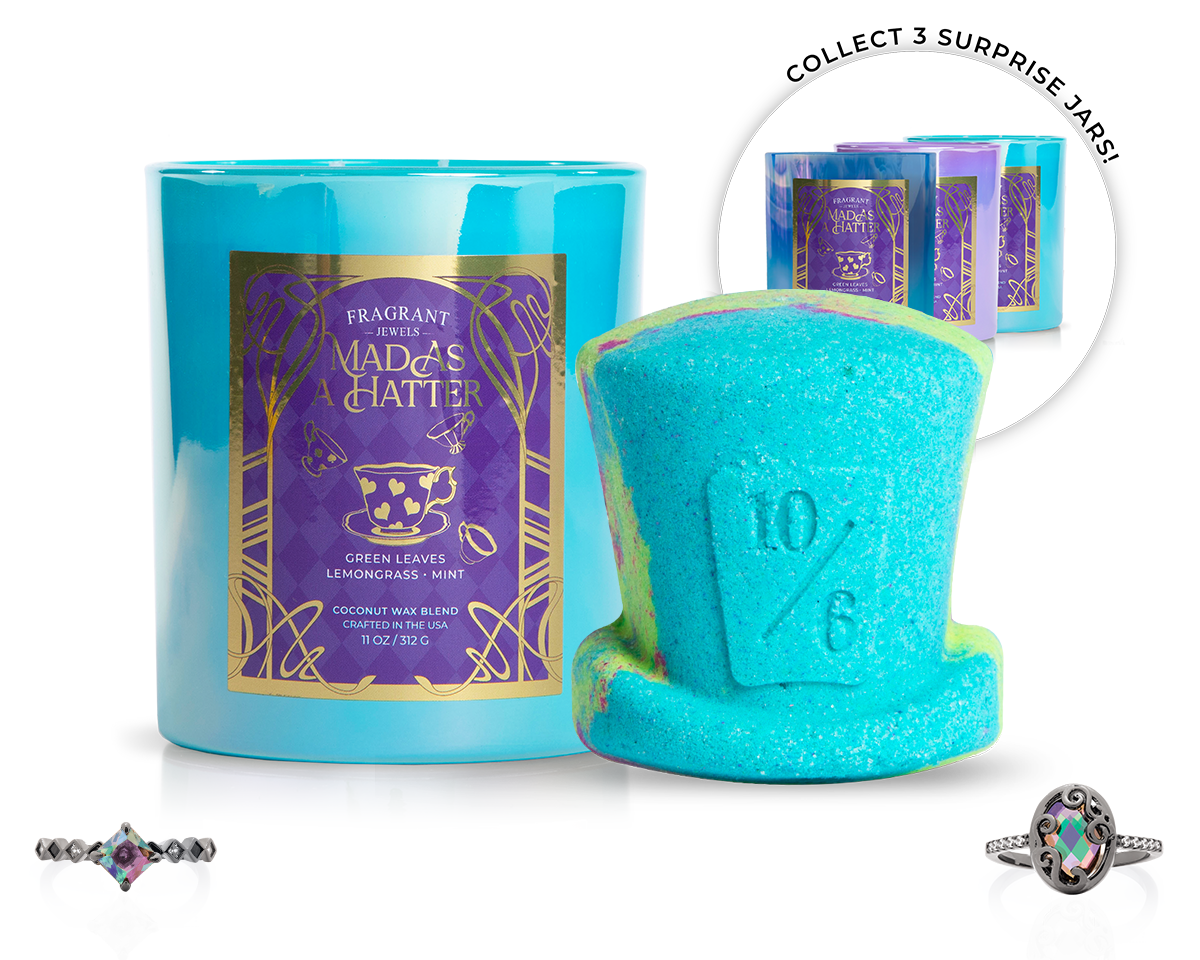Mad as a Hatter - Candle and Bath Bomb Set
