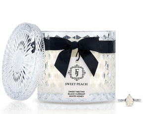 Sweet Peach - Black Satin Collection - Jewel Candle