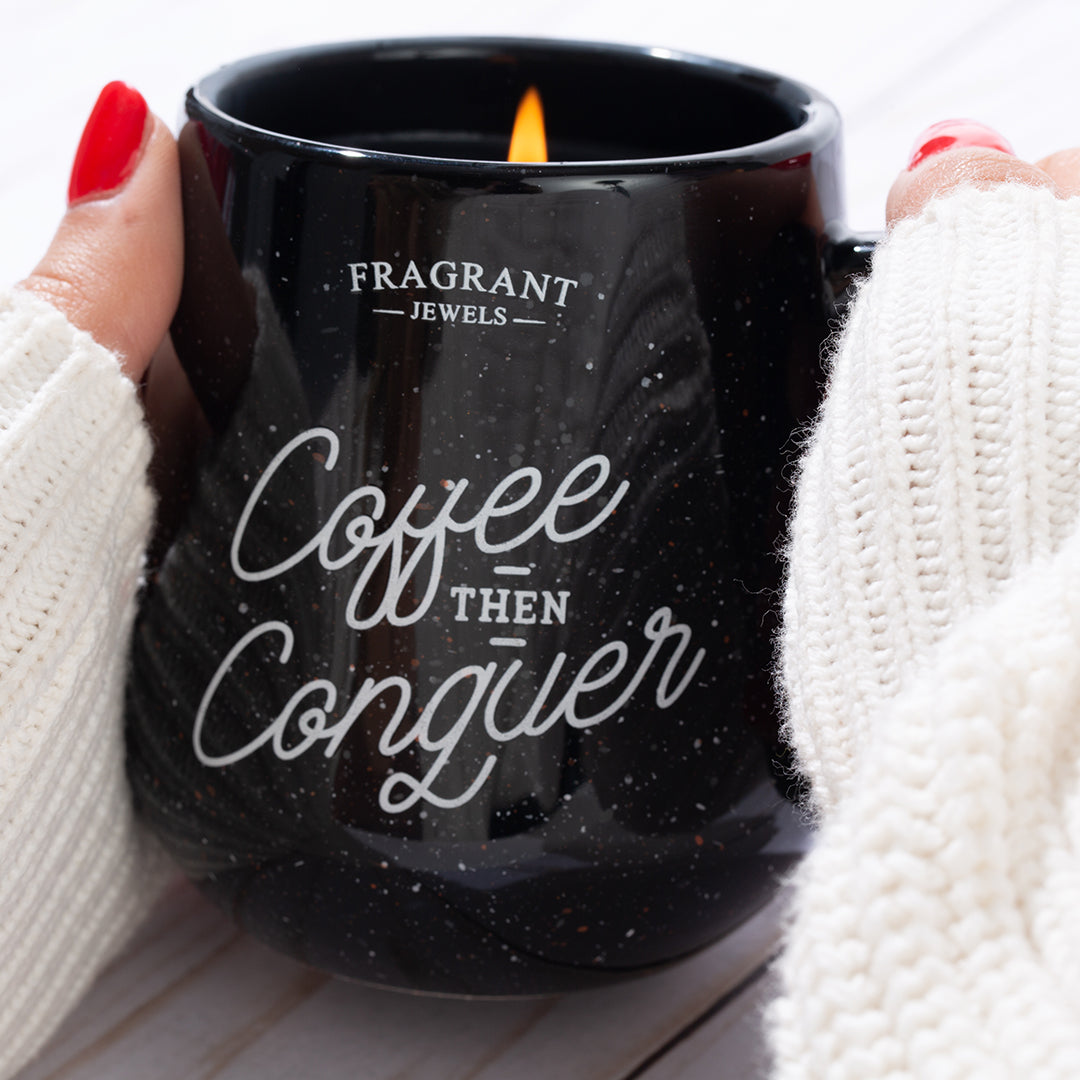 Cafe FJ: Grounded - Coffee Then Conquer - Jewel Candle