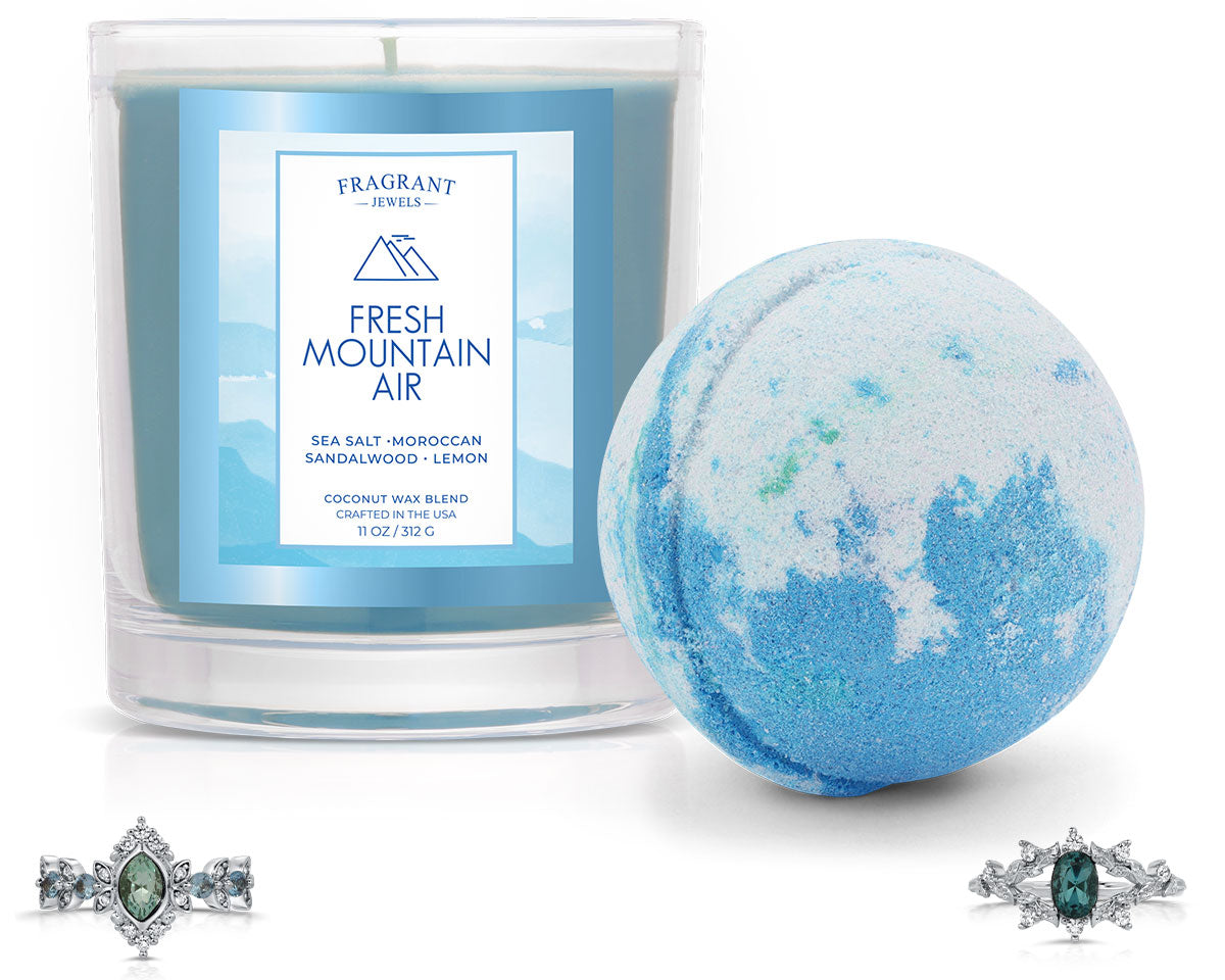 Fresh Mountain Air - Candle and Bath Bomb Set