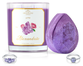 Alexandrite - June Birthstone Collection - Candle and Bath Bomb Set