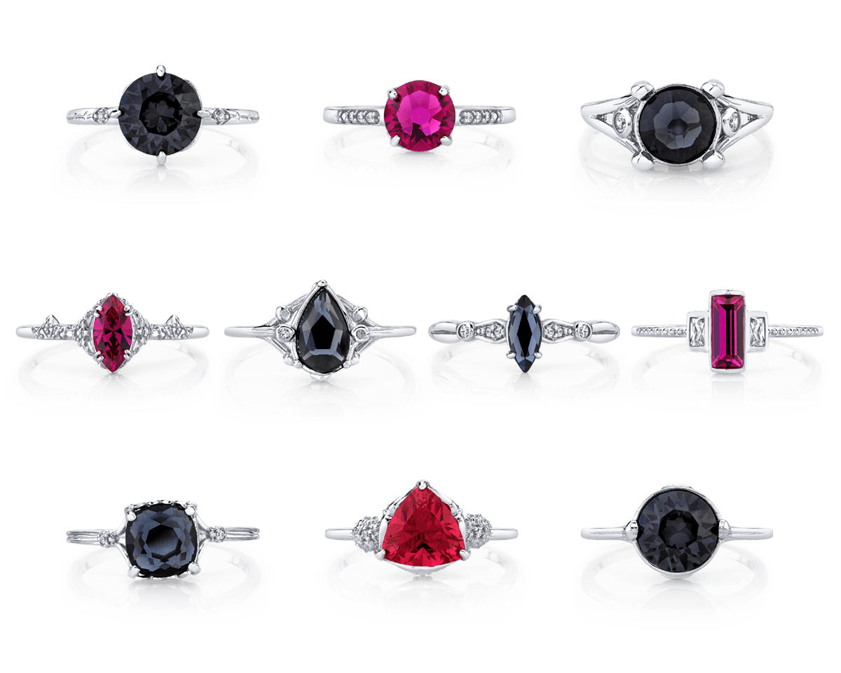 Black shop dahlia ring