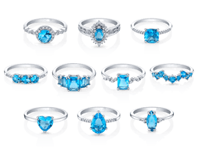 Blue Zircon - December Birthstone Collection - Jewel Candle