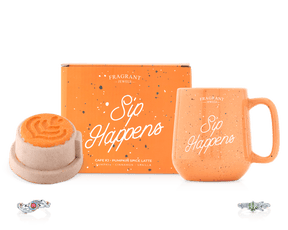 Cafe FJ: Pumpkin Spice Latte - Sip Happens - Candle and Bath Bomb Set