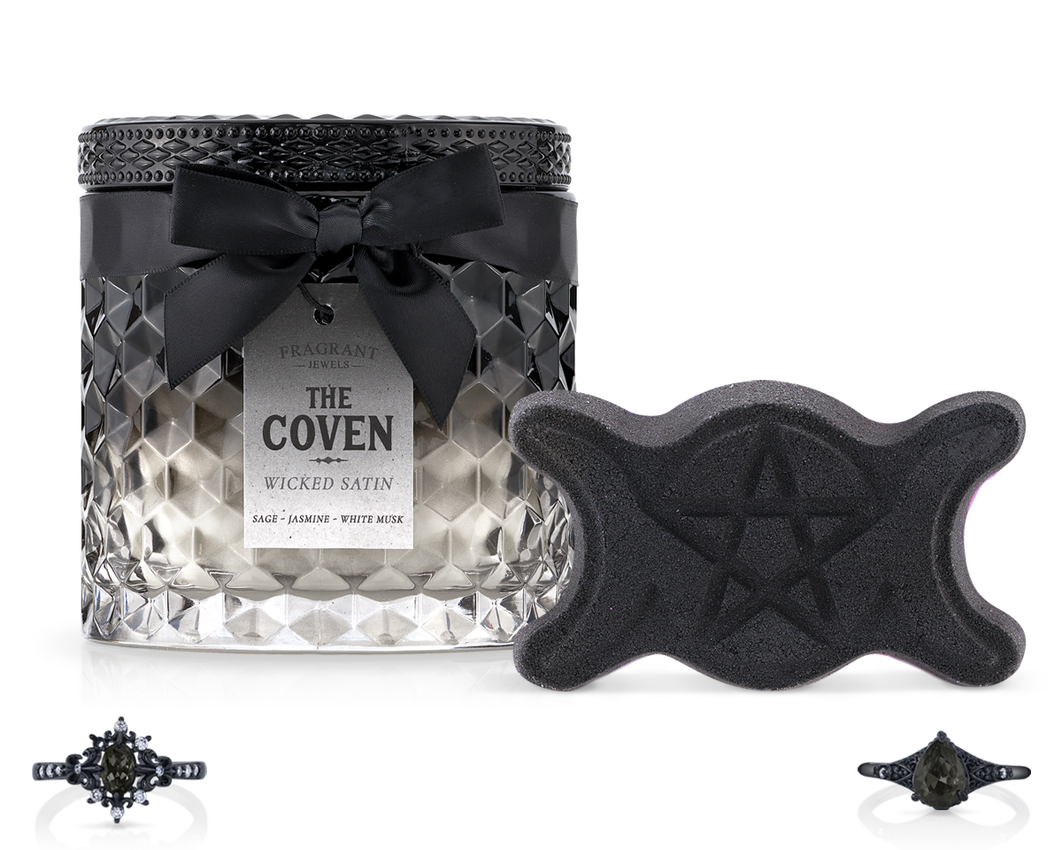 The Coven Dark - Satin Collection - Candle and Bath Bomb Set