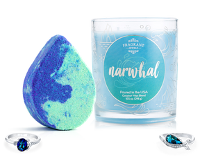 Narwhal - Fairytale Collection - Candle and Bath Bomb Set