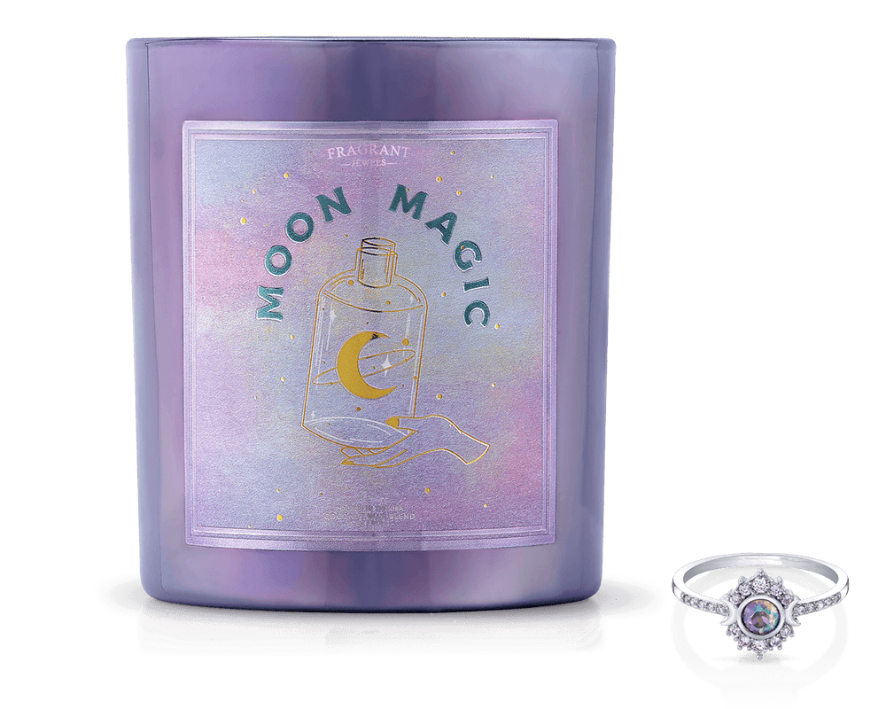 Moon Magic Scented Candle with Jewelry