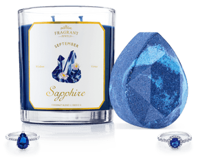 Sapphire - September Birthstone Collection - Candle and Bath Bomb Set