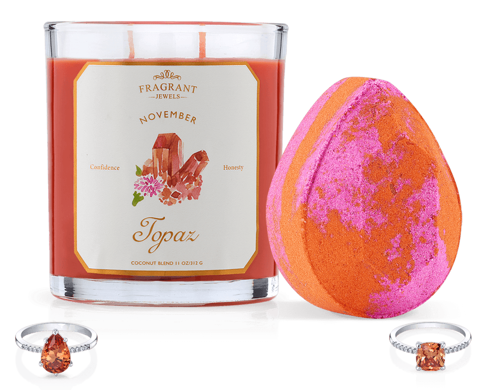 Gift Ideas Birthstone Ring Candles & Bath Bombs Fragrant Jewels