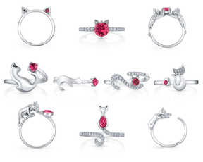 Snowflake - Furry Friends Collection - Jewel Candle