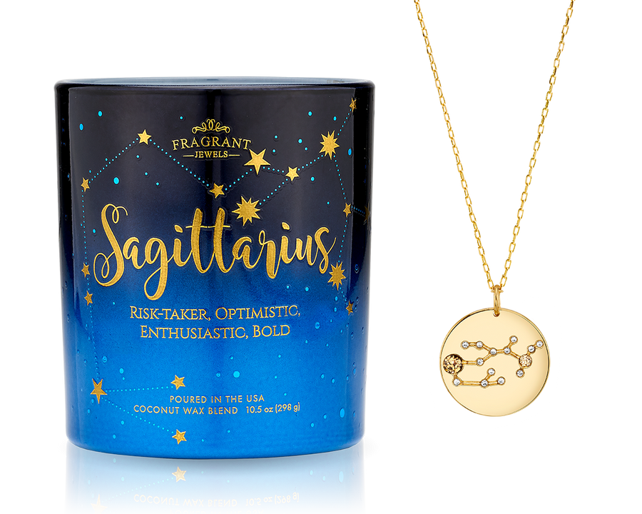 Zodiac Sign Gifts Constellation Necklace & Ring set